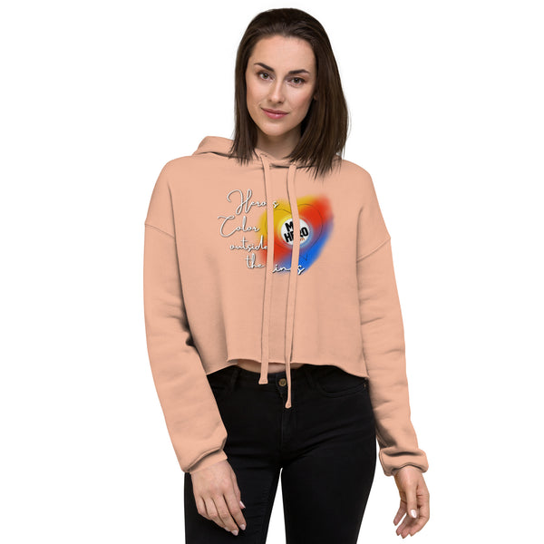 "COLOR OUTSIDE THE LINES" Crop Hoodie