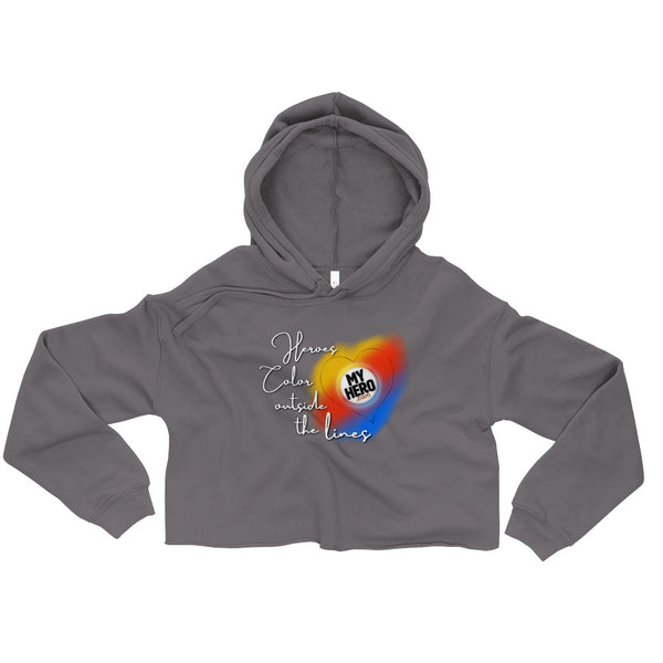 "COLOR OUTSIDE THE LINES" Crop Hoodie