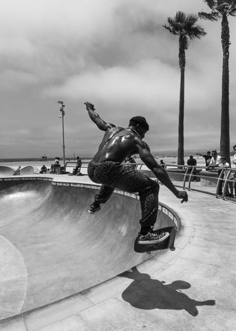“Skateboarder Leaps at Venice Beach” - photo by Jerrilyn Jacobs