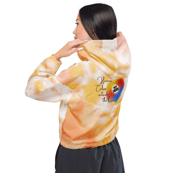 Women’s Orange Cloud cropped windbreaker