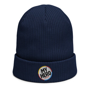Beanie with Awareness! An Organic ribbed Hero!